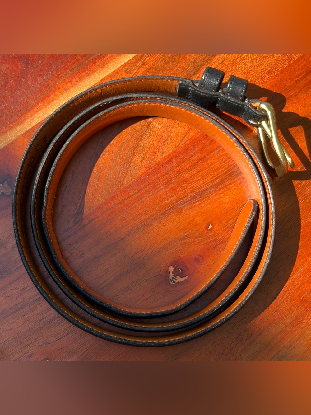 Vintage COACH Black Leather Belt Brass Buckle 6600 - Picture 6 of 10